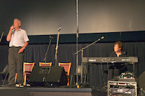 Fred McCracken singing Galway Bay and Kitty Bawn O’Brien, accompanied by Janet Cameron on keyboard