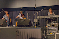 Robbie and Graham MacKenzie on dual fiddles accompanied by Allison MacKenzie on keyboard