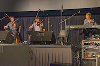 Robbie and Graham MacKenzie on dual fiddles accompanied by Allison MacKenzie on keyboard