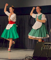 Emma Gale and Sarah MacDougall Dancing an Irish Jig