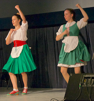 Emma Gale and Sarah MacDougall Dancing an Irish Jig