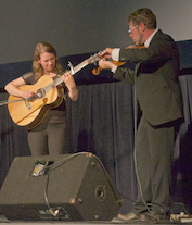 Ashley MacIsaac on fiddle accompanied by Mary Beth Carty on guitar