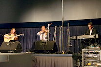 John Pellerin on fiddle accompanied by Ashley MacIsaac on keyboard and Mary Beth Carty on guitar