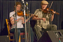 Sarah Beck and Paul Cranford on dual fiddles