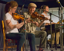 Sarah Beck and Paul Cranford on dual fiddles accompanied by Kolten Macdonell on keyboard