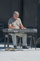 Lawrence Cameron playing a solo on keyboard