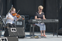 Mckayla MacNeil on fiddle accompanied by Betty Lou Beaton on keyboard