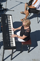 Betty Lou Beaton accompanying on keyboard