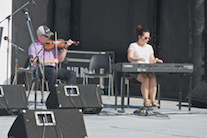 Kyle Gillis on fiddle accompanied by Dawn MacDonald-Gillis on keyboard