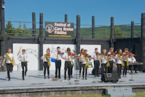 Curtis and Ashley Flipsen step dance to the music of the MacLeod Fiddlers