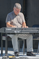 Lawrence Cameron playing a solo on keyboard