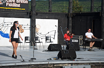 Brandi McCarthy step dancing to the music of Joe MacMaster on fiddle and Kolten Macdonell on keyboard