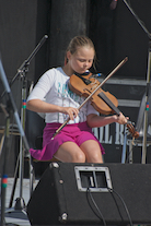 Anne MacQuarrie on fiddle