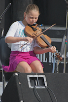 Anne MacQuarrie on fiddle