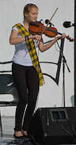 Rachel Campbell on fiddle