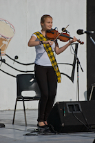 Rachel Campbell on fiddle