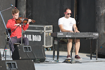 Joe MacMaster on fiddle accompanied by Kolten Macdonell on keyboard