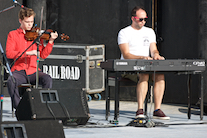 Joe MacMaster on fiddle accompanied by Kolten Macdonell on keyboard