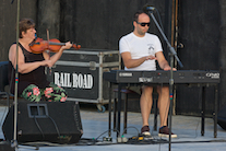 Brenda Stubbert on fiddle accompanied by Kolten Macdonell on keyboard