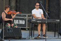 Brenda Stubbert on fiddle accompanied by Kolten Macdonell on keyboard