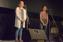 Ella and Abby Hartson singing a cappella