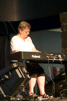 Cathy Hawley on keyboard