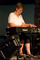 Cathy Hawley on keyboard