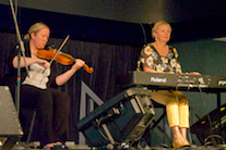 Dara Smith-MacDonald on fiddle, accompanied by Betty Lou Beaton on keyboard