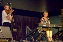 Kinnon Beaton on fiddle, accompanied by Betty Lou Beaton on keyboard