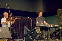 Denis Larade on fiddle, accompanied by Joe MacMaster on keyboard