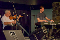 Donny LeBlanc on fiddle, accompanied by Joe MacMaster on keyboard