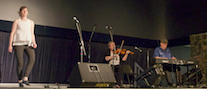 Stephanie MacDonald step dancing to the music of Dara Smith-MacDonald on fiddle and Doug MacPhee on keyboard