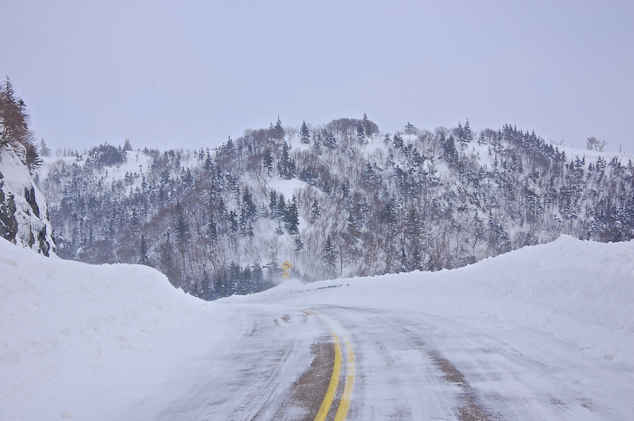 Looking back while descending North Mountain