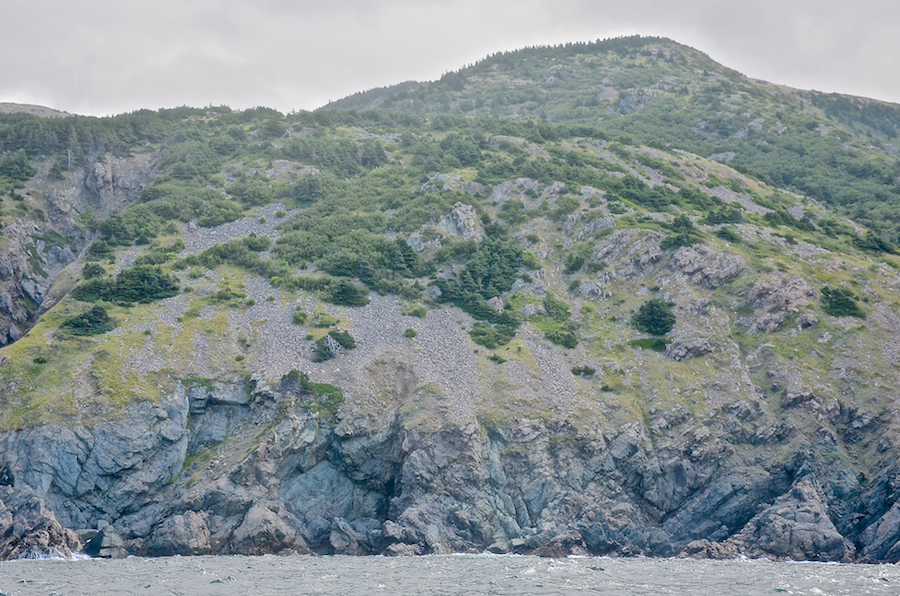 The coast south of the rift on “Diamond Mountain”