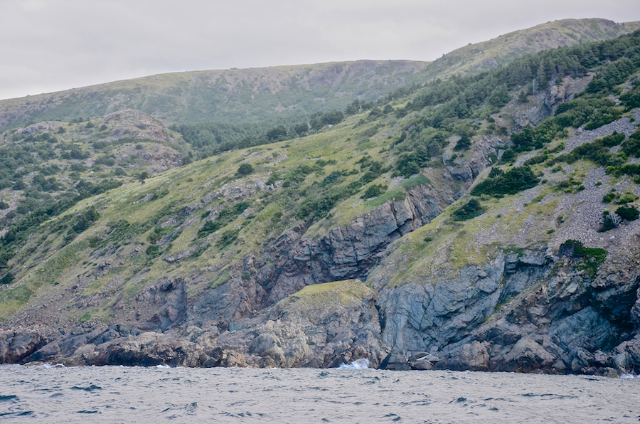 The coast at the foot of “Diamond Mountain”