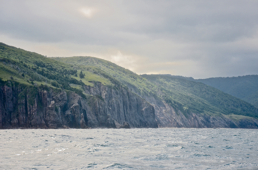 The coast below “Wreck Brook Mountain” and polletts Cove Mountain