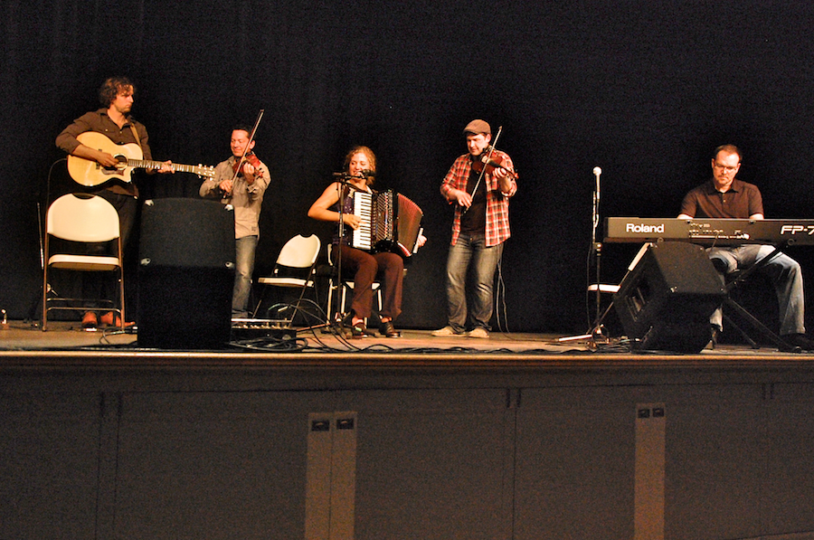 Jake Charron, Louis Schryer, Samantha Harvey, Troy MacGillivray, and Allan Dewar